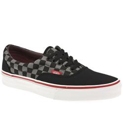 Male Vans Era Fabric Upper Fashion Trainers in Black and Grey