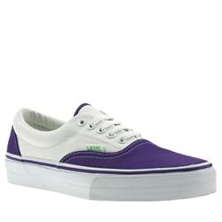 Male Vans Era Fabric Upper Skate in White and Purple
