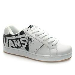 Vans Male Widow Leather Upper Fashion Large Sizes in White and Black