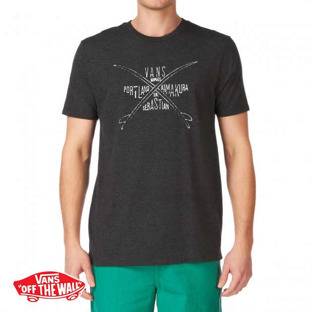 Mens Vans Wander Surf Club T-Shirt - Black