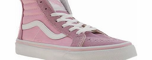 Vans pale pink sk8-hi zip girls junior 8603623370