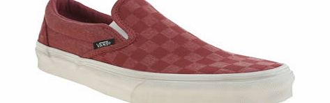 Vans Red Classic Slip On Trainers