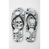 Vans Flip Flops - Keel Skull Garden (Black/White)