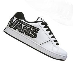 Widow Skate Shoes - (Checkervans) White/Black