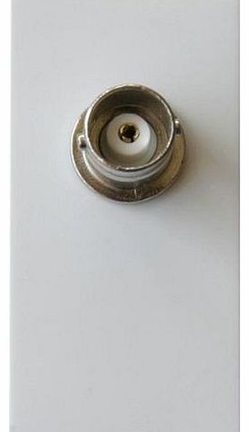 - BNC CCTV Female Module In White Used in CCTV Industry for Connecting Co-axial Cable into Equipment. - Z2GBNCW