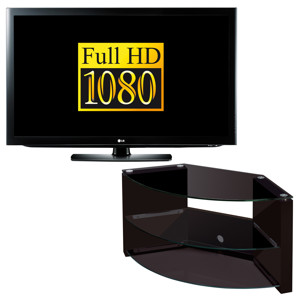 various LG 42LD450 TV with Techlink B3B TV Cabinet