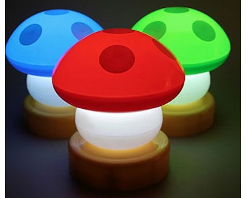VB BARGAINS VB Magic Touch Mushroom Bedside & Nursery Lamps (3x SETS) (RED - GREEN - BLUE)