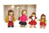 Doll family FREDA dolls from wood 4 pieces