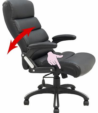 Glamour Reclining Office Chair Executive Home Computer Desk Recliner Chair (Black CH08902_D01)