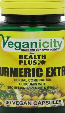 Veganicity Turmeric Extra Health and Well-Being Supplement - 30 Capsules