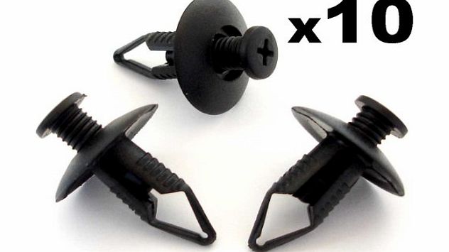 Vehicle Clips Honda Nissan Mazda Trim Clips - Bumper / Wheel Arch Lining / Undertray 10 x 8mm - FREE FIRST CLASS UK POSTAGE!