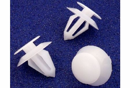 Vehicle Clips Vauxhall / Opel Interior Door Card Trim Fastener Clips x10 - White - FREE FIRST CLASS UK POSTAGE!
