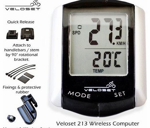 Veloset VS-213 10 Function Wireless Cycle Computer Bike Bicycle Speedo