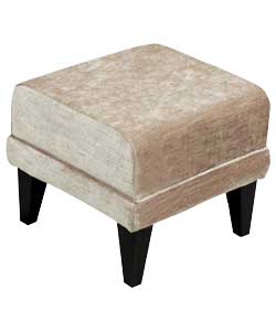 Velvet Footstool - Champagne