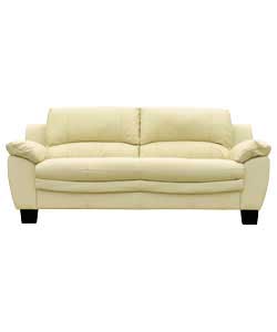 Large Leather Sofa - Ivory