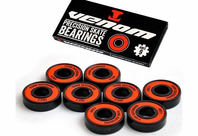 Venom Skateboards ABEC 9 Precision Skateboard/Scooter/Roller Derby Bearings