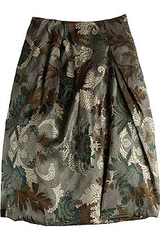 Vera Wang Floral print silk taffeta skirt