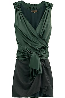 Silk and wool wrap top