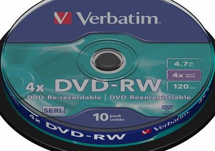 43552 4x DVD-RW - Spindle 10 Pack