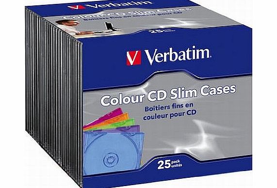 Verbatim CD Case Slimline Colour Jewel Case