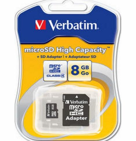 Verbatim Micro SDHC - 44004 - Memory Card - 8GB
