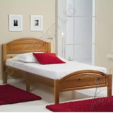 Verona 90cm Bed in a Box with Panel Headboard in Pine with Antique finish