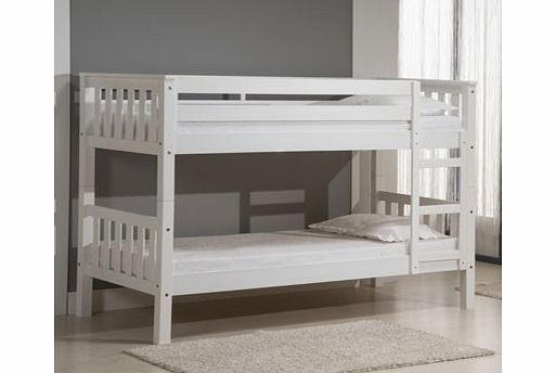 Verona Designs Barcelona 2ft6 Short Whitewash Bunk Bed