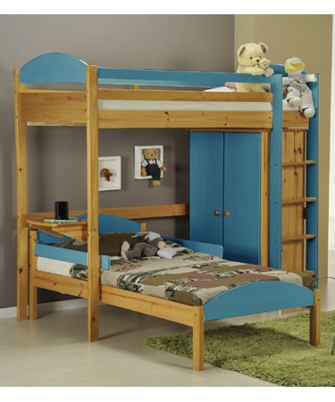 Highsleeper L shaped bunk and wardrobe