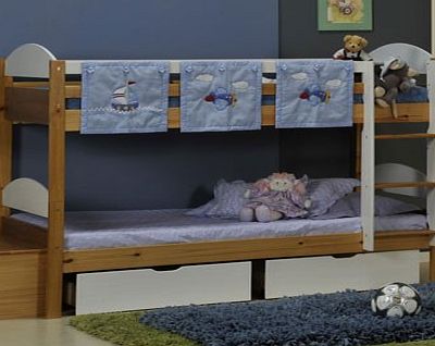 Maximus Antique 3ft Bunk Bed With White Details