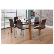Dining Table & 6 Garda Chairs, Oak Effect