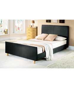 Upholstered Double Bedstead with Memory Mattress