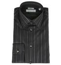 Black and Grey Stripe Long Sleeve Shirt