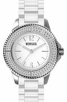Versus Versace Ladies White Tokyo Crystal Watch