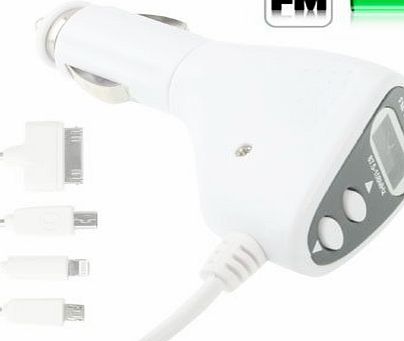2in1 Car FM Transmitter + Charger Universal for Smartphones Tablets e.g. Samsung , iPhone ,iPad ,Nokia , HTC , Sony ....