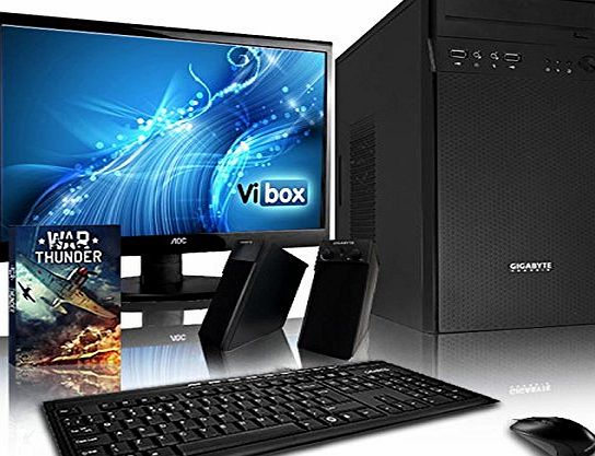 VIBOX Basics Package 2 - Complete 2.05GHz AMD Quad Core, 4GB RAM, 1TB, Desktop Gaming PC, Computer System for the Home, Office or Family - Full Package with 19`` Monitor, Speakers, Keyboard 