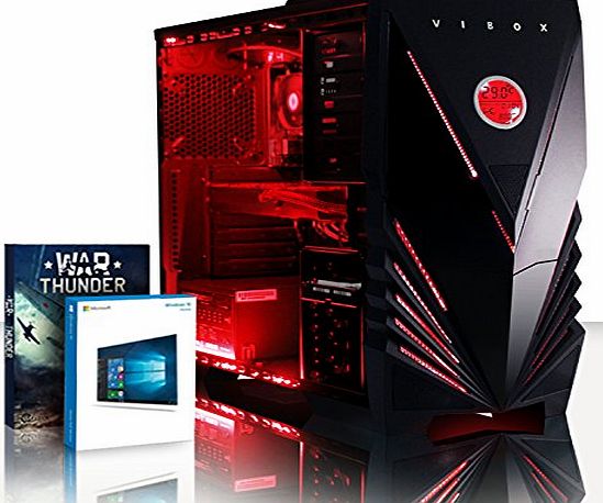 Vibox  Nemesis 20 Gaming PC - 4.0GHz Intel i7 Quad Core CPU, GTX 1060 GPU, VR Ready, Pascal, Desktop Computer with Game Bundle, Windows 10 OS, Red Internal Lighting and Lifetime Warranty* (3.4GHz (4.0G