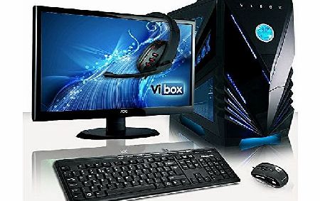 Vibox  Sharp Shooter Package 7 - 4.0GHz Quad Core, R7 260X, 1TB, 16GB, Extreme, Online, Gaming, Gamer, Desktop PC, Computer Full Package with Windows 8.1 Operating System, 22`` Monitor, Gamer Headset, K