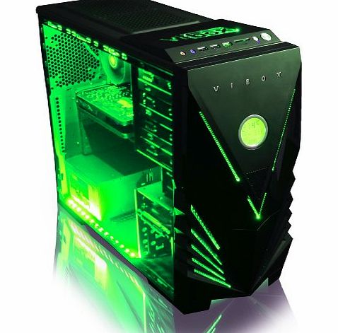 Vibox  Warrior 9 - Top Gaming PC, Multimedia, High Spec, Desktop PC Computer Tower with Neon Green LEDs Internal Lighting Kit (Fast 3.5GHz (3.9GHz Turbo) AMD, FX 6300 Fast Six Core Processor, 2GB Nvidi