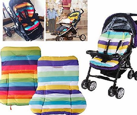 Vicky Store 1 pc Cute Waterproof Cushion Padding Liner Seat Pad Rainbow For Baby Stroller Pram Random colour
