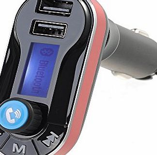 VicTop Bluetooth FM Transmitter Hands-free Car Kit Charger Support USB driver and Micro SD card for iPod/iPhone, Samsung, iPad, Nokia and other mobile devices