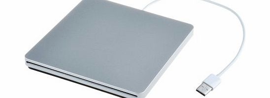 VicTop Slim USB External Slot in SATA CD DVD Drive White for Apple Mac Book Air Mac Book Pro with Original Apple Internal Drive with 24x Speed CD-ROM Reading 8x Speed DVD-ROM Reading Powered by USB P