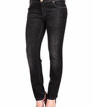 Vintage black slim-fit cotton jeans