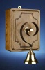 Brass Bell Wooden Case Oak 6257