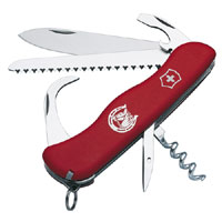 Equestrian Red Lock Blade Swiss Army Knife 12 Functions 08883