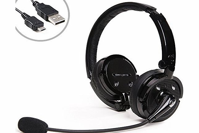 VicTsing Over the Head Wireless Bluetooth Stereo Foldable Headphones Gaming Headset With Flexible Boom Mic with Noise Cancellation Technology - Supports Wireless Music Streaming and Hands-Free Calling