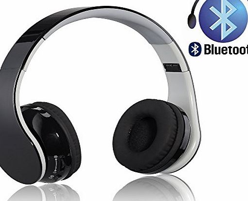 VicTsing Rechargeable Over the Head Wireless Bluetooth 4.0 Stereo Foldable Headset Earphones Sports Headphones with Noise Cancellation Technology - Supports Wireless Music Streaming and Hands-Free Cal