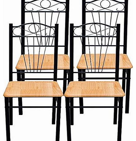 vidaXL Dining chairs (light brown) set of 4