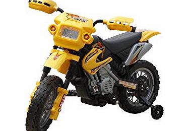 vidaXL Kids Electric Yellow Motorbike