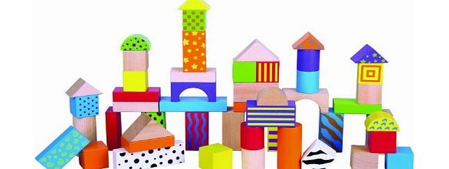 Viga Wooden Building Blocks 50 Piece Set