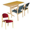 Viking 4 Side Chairs & Table Deal-Burgundy Chairs
